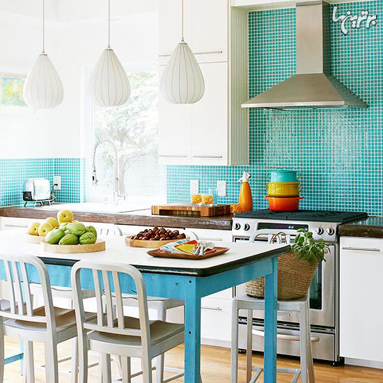 زیبایی دو چندان آشپزخانه با این کاشی ها زیبایی دو چندان آشپزخانه با این کاشی ها