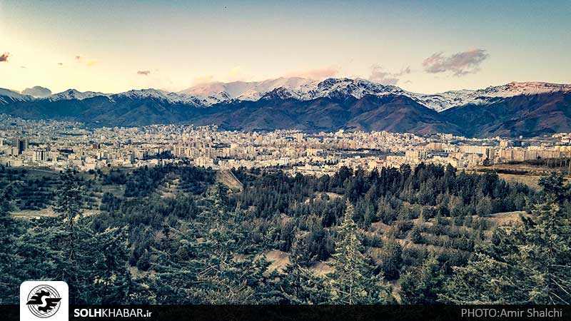 آسمان تهران در طی روز های زمستانی