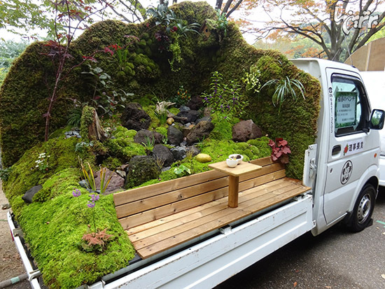 مسابقه طراحی باغ پشت کامیون های ژاپنی