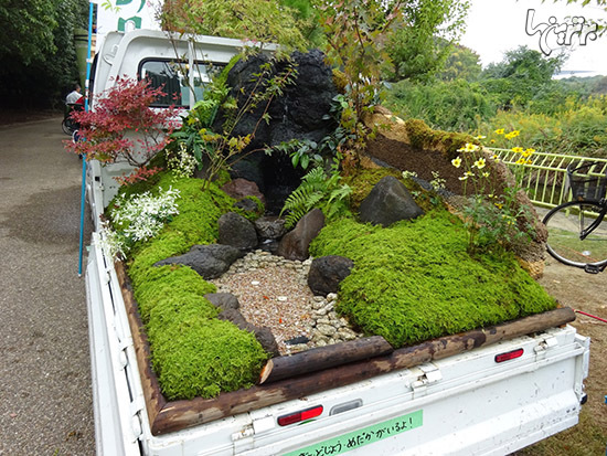 مسابقه طراحی باغ پشت کامیون های ژاپنی