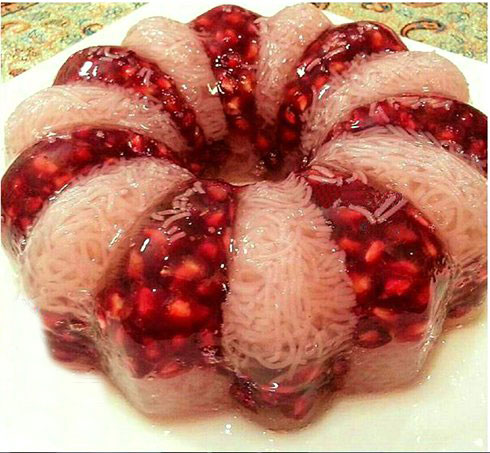 ژله انار و فالوده ژله انار و فالوده