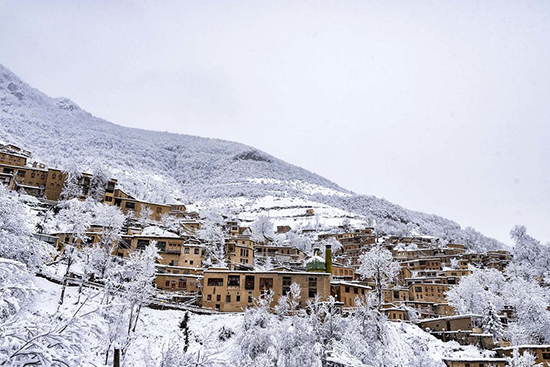 تصاویر دیدنی از سفید پوش شدن روستای زیبای ماسوله تصاویر دیدنی از سفید پوش شدن روستای زیبای ماسوله