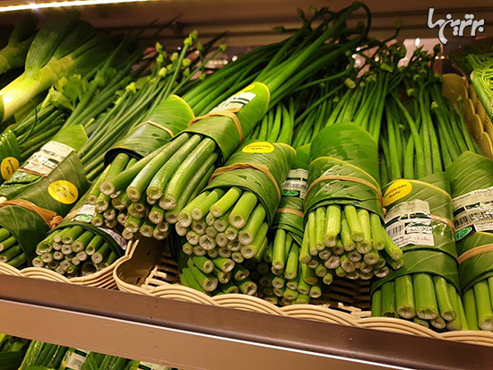 سوپرمارکتی به جای پلاستیک از برگ استفاده می‌کند!