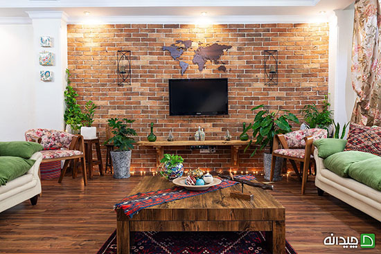 آجر دکوراتیو در دکوراسیون منزل، محفل گرم این خانواده سه نفره! آجر دکوراتیو در دکوراسیون منزل، محفل گرم این خانواده سه نفره!