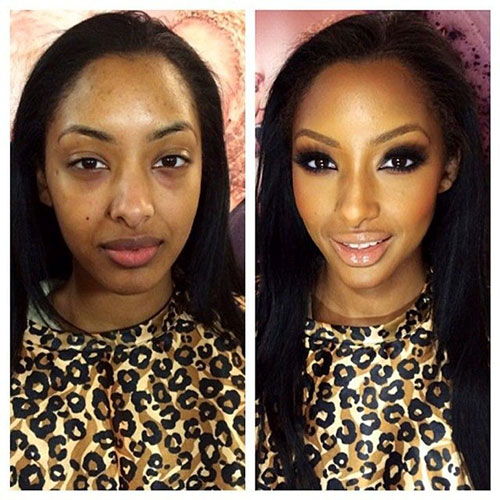 تصاویری از معجزه آرایش صورت در زیبایی زنان!