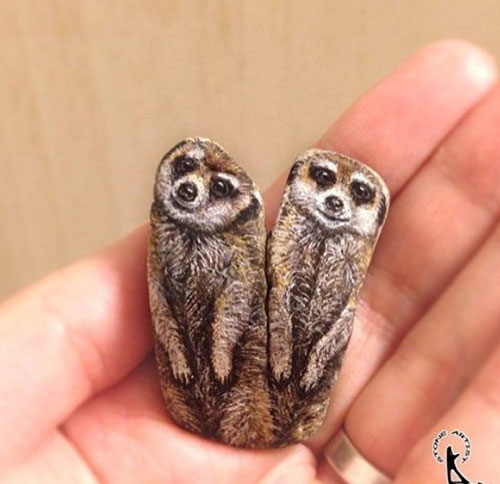 حیواناتی شگف آور که از رنگ آمیزی سنگ ها ایجاد شده اند. حیواناتی شگف آور که از رنگ آمیزی سنگ ها ایجاد شده اند.