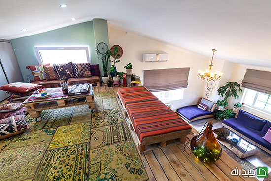 دکوراسیون خاص خانهی زیرشیروانی فرشته و فرزام را ببینید دکوراسیون خاص خانهی زیرشیروانی فرشته و فرزام را ببینید