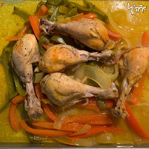 طرز تهیه بهترین مرغ زعفرانی در فر