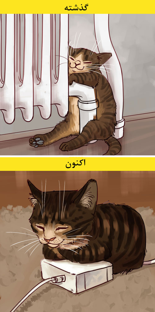 کمیک های جالبی که تفاوت بین حال و گذشته را نشان می دهد