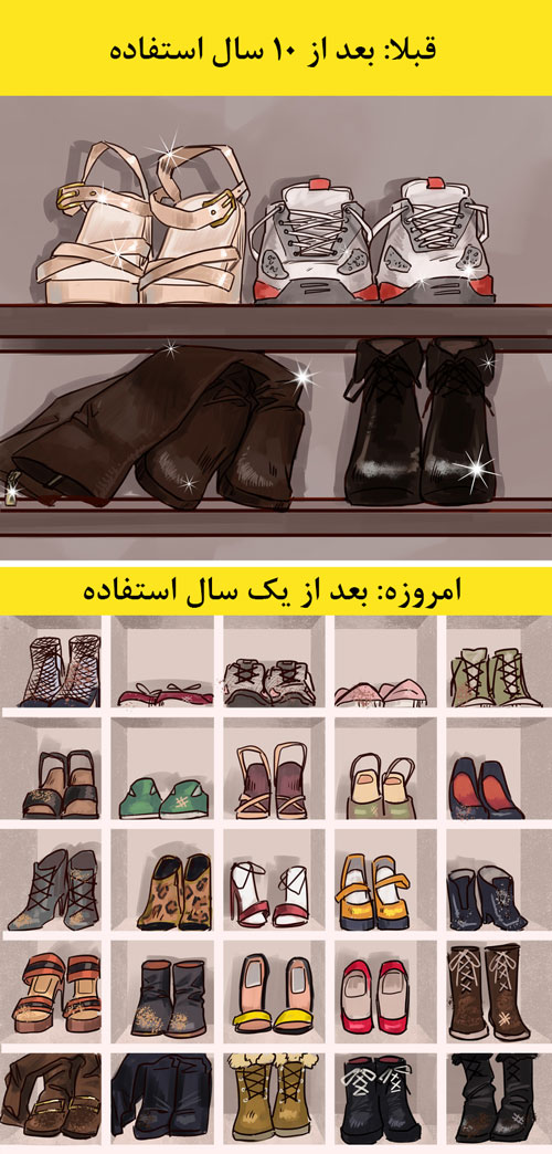 کمیک های جالبی که تفاوت بین حال و گذشته را نشان می دهد