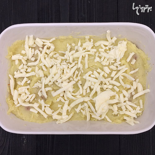 کسرول مرغ و پوره سیب زمینی