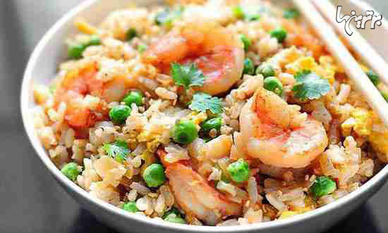 طرز تهیه پلو چینی با میگو