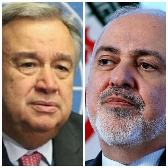 رایزنی تلفنی ظریف با دبیرکل سازمان ملل متحد رایزنی تلفنی ظریف با دبیرکل سازمان ملل متحد