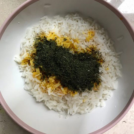 طرز تهیه شوید پلو با نخود فرنگی
