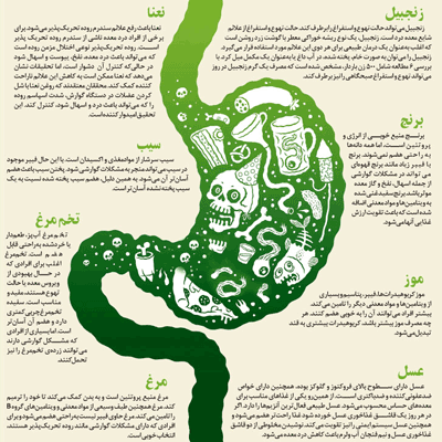اینفوگرافی؛ غذا‌های مناسب برای معده‌های حساس