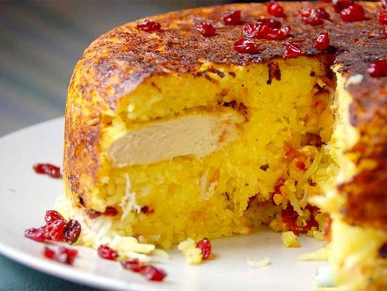 طرز تهیه ته چین مرغ در فر